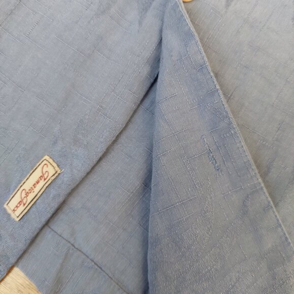 Jamaica Jaxx Men 100% silk Medium short sleeve button down blue shirt - Picture 10 of 15